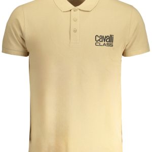 Cavalli Class 'S Kratke Hlače Sleeved Polo Majica Majica Bež