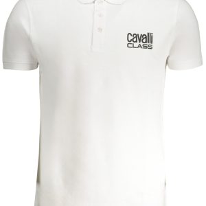 Cavalli Class 'S Bijela Kratke Hlače Sleeved Polo Majica Majica