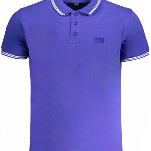 Cavalli Class 'S Kratke Hlače Sleeved Polo Majica Majica Plava
