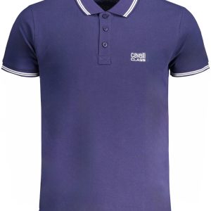 Cavalli Class 'S Kratke Hlače Sleeved Polo Majica Majica Plava