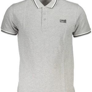 Cavalli Class Polo Majica Kratke Hlače Sleeves Siva