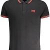Cavalli Class 'S Kratke Hlače Sleeved Polo Majica Majica Crne