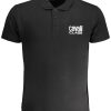 Cavalli Class 'S Kratke Hlače Sleeved Polo Majica Majica Crne