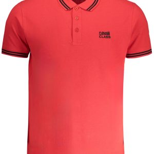 Cavalli Class 'S Kratke Hlače Sleeved Polo Majica Majica Crvena