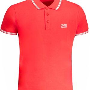 Cavalli Class 'S Kratke Hlače Sleeved Polo Majica Majica Crvena