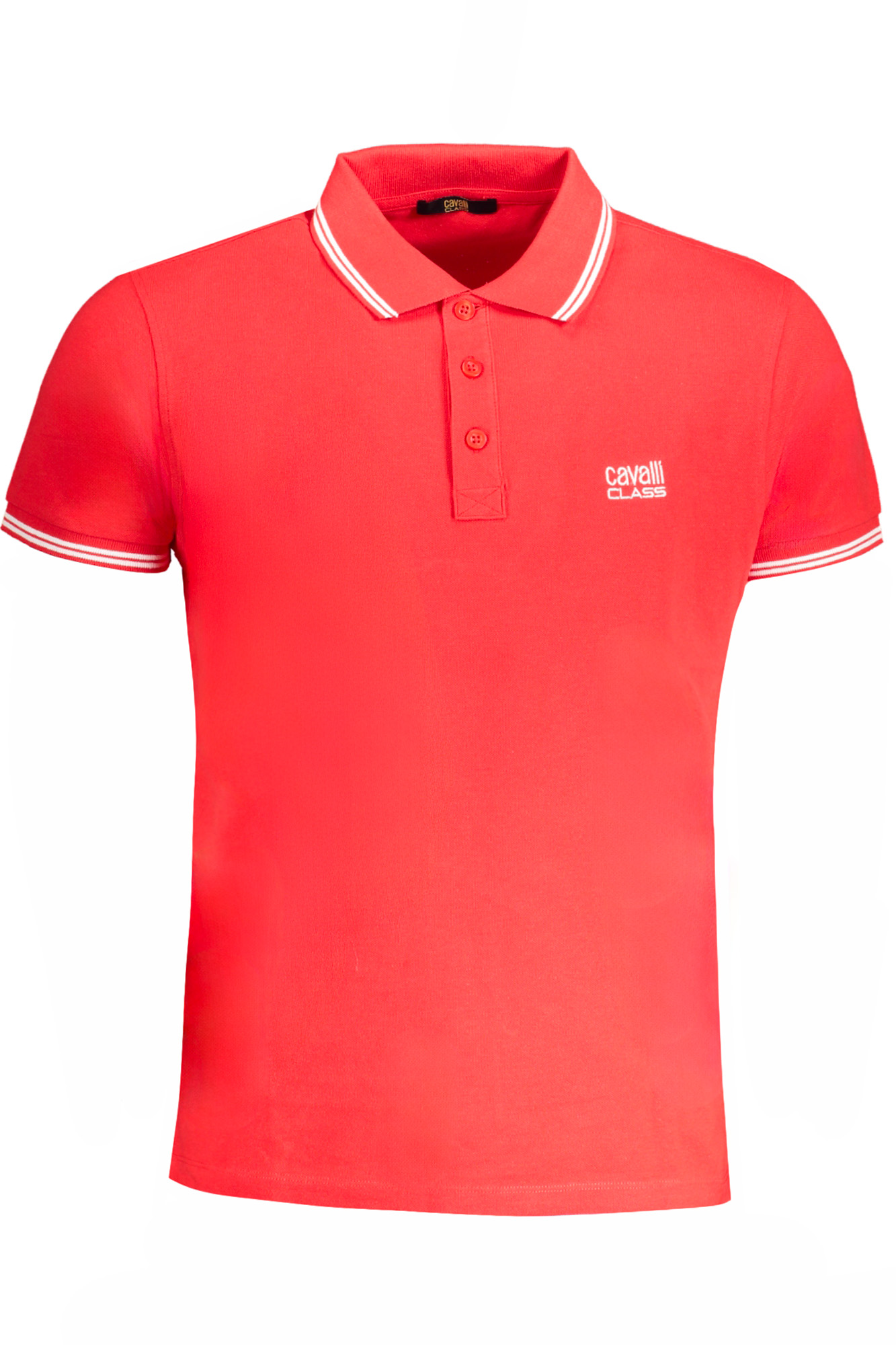 Cavalli Class 'S Kratke Hlače Sleeved Polo Majica Majica Crvene