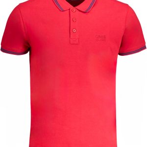 Cavalli Class 'S Kratke Hlače Sleeved Polo Majica Majica Crvena
