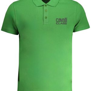Cavalli Class 'S Zelena Kratke Hlače Sleeved Polo Majica Majica