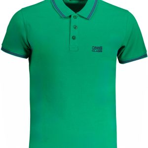 Cavalli Class 'S Zelena Kratke Hlače Sleeved Polo Majica Majica