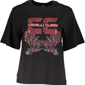 CAVALLI CLASS SHORT SLEEVE T-SHIRT WOMEN BLACK