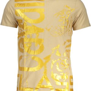 CAVALLI CLASS MEN'S SHORT SLEEVED T-SHIRT BEIGE