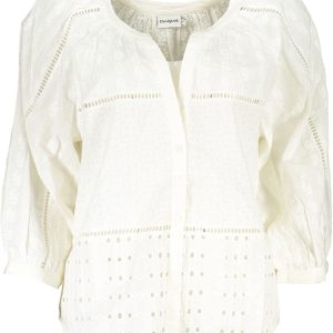 Desigual 'S Dugih Rukava Majica Bijela