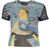 Desigual Kratkih Rukava Majica Plava