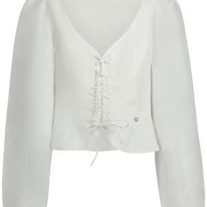 GUESS JEANS LONG SLEEVE SHIRT WOMEN WHITE