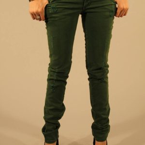 John Galliano Traperice Denim Zelena