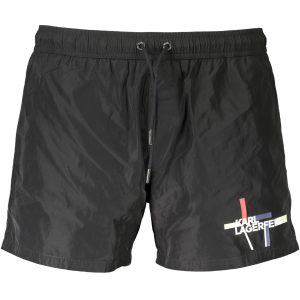 KARL LAGERFELD BEACHWEAR SWIMSUIT PARTS UNDER MAN BLACK