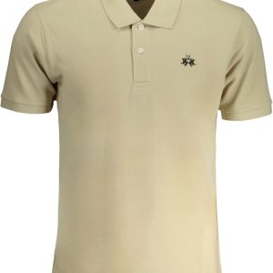 La Martina 'S Kratke Hlače Sleeved Polo Majica Majica Bež