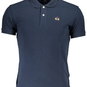La Martina 'S Kratke Hlače Sleeved Polo Majica Majica Plava