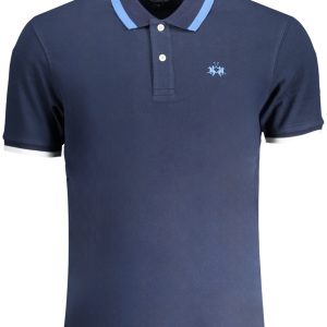 La Martina 'S Plava Kratke Hlače Sleeved Polo Majica Majica