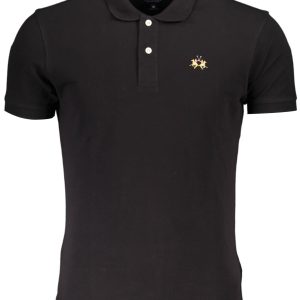 La Martina 'S Crna Kratke Hlače Sleeved Polo Majica Majica