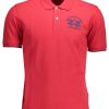 La Martina 'S Crvene Kratke Hlače Sleeved Polo Majica Majica