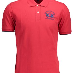 La Martina 'S Crvena Kratke Hlače Sleeved Polo Majica Majica
