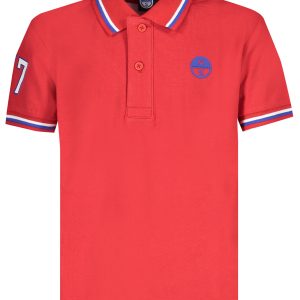North Sails Kratke Hlače Sleeved Polo Majica Majica For Crvena