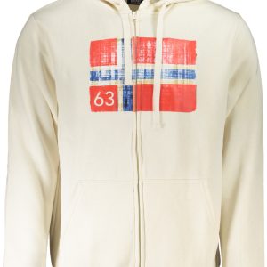 NORWAY 1963 MEN'S WHITE ZIP-UP SWEATSHIRT
