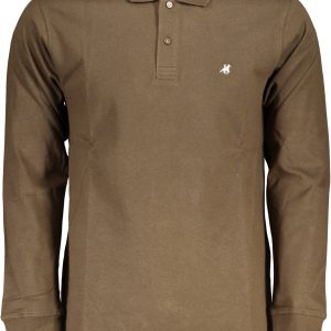 Us Grand 'S Dugih Rukava Polo Majica Majica Smeđa