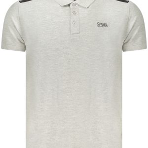 Cavalli Class Polo Majica Kratke Hlače Sleeves Siva