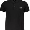 CAVALLI CLASS POLO SHORT SLEEVE MAN BLACK