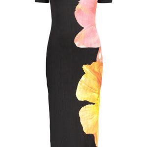 DESIGUAL WOMEN'S LONG BLACK DRESS