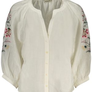Desigual 'S Dugih Rukava Majica Bijele