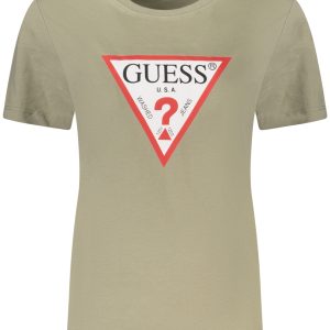 GUESS JEANS GREEN WOMEN'S SHORT SLEEVE T-SHIRT