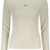 GUESS JEANS WOMEN'S LONG-SLEEVED T-SHIRT WHITE