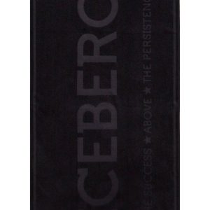 ICEBERG MEN'S BLACK BEACH TOWEL