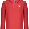 North Sails ' Dugih Rukava Polo Majica Majica, Crvena