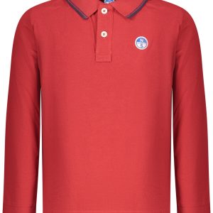 North Sails ' Dugih Rukava Polo Majica Majica, Crvena