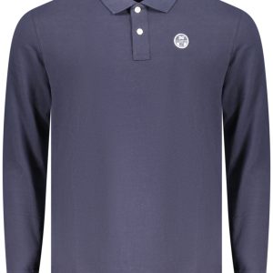 North Sails 'S Dugih Rukava Polo Majica Majica, Plava
