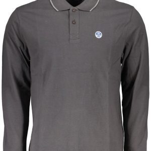 NORTH SAILS MEN'S LONG SLEEVED POLO SHIRT GRAY