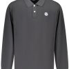 North Sails 'S Dugih Rukava Polo Majica Majica, Crna