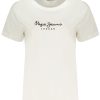 PEPE JEANS WOMEN'S SHORT-SLEEVE T-SHIRT WHITE