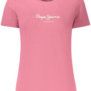 PEPE JEANS WOMEN'S PINK LONG-SLEEVE T-SHIRT