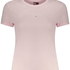TOMMY HILFIGER WOMEN'S PINK SHORT-SLEEVE T-SHIRT