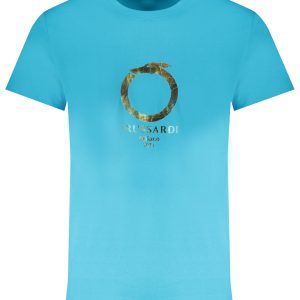 TRUSSARDI MEN'S SHORT SLEEVE T-SHIRT BLUE