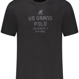 US GRAND MEN'S BLACK SHORT-SLEEVE T-SHIRT