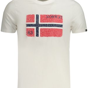 Norway 1963 'S Kratkih Rukava Majica Bijele