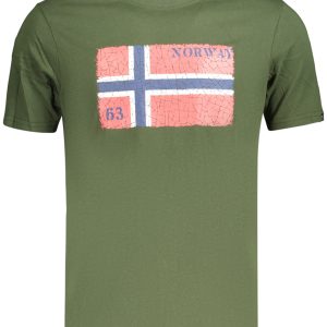 Norway 1963 'S Kratkih Rukava Majica Zelene