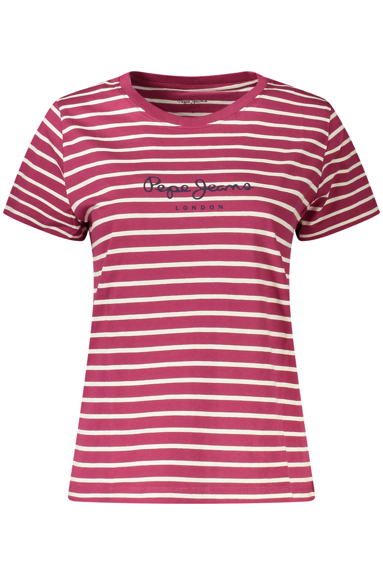 PEPE JEANS WOMEN'S PURPLE SHORT-SLEEVE T-SHIRT